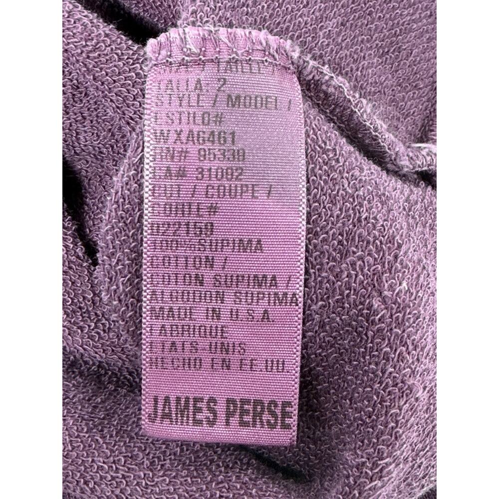 James Perse Raglan Sweatshirt Dress 2 (M) Purple French Terry USA WXA6461 EUC - Picture 4 of 5